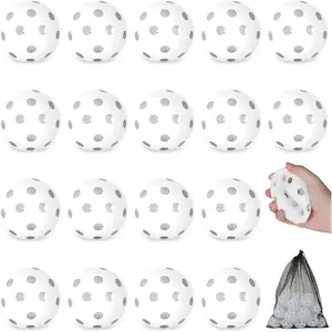 18/36 Pack Baseball Practice Balls Plastic Training Balls Lightweight Hollow Softballs for Hitting, Baseball Training Indoor Outdoor Use
