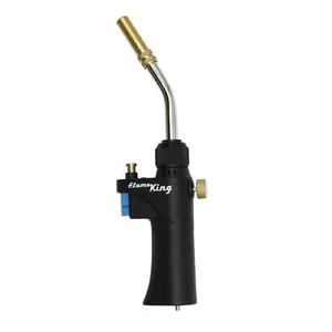 Flame King FK-028CGA High Intensity Propane Torch Head for Soldering, Brazing, Plumbing, Lighting Charcoal/Fire Pits,Compatible with 1LB Cylinders, MAPP, and MAP-PRO