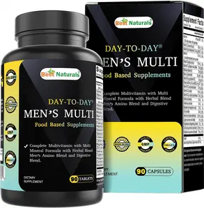 Best Naturals Day-to-Day Men's Multivitamin Food Based Supplement with Vitamin A, L-Arginine, L-Glutamine, L-Lysine- 90 Tablets Visit the Best Naturals Store