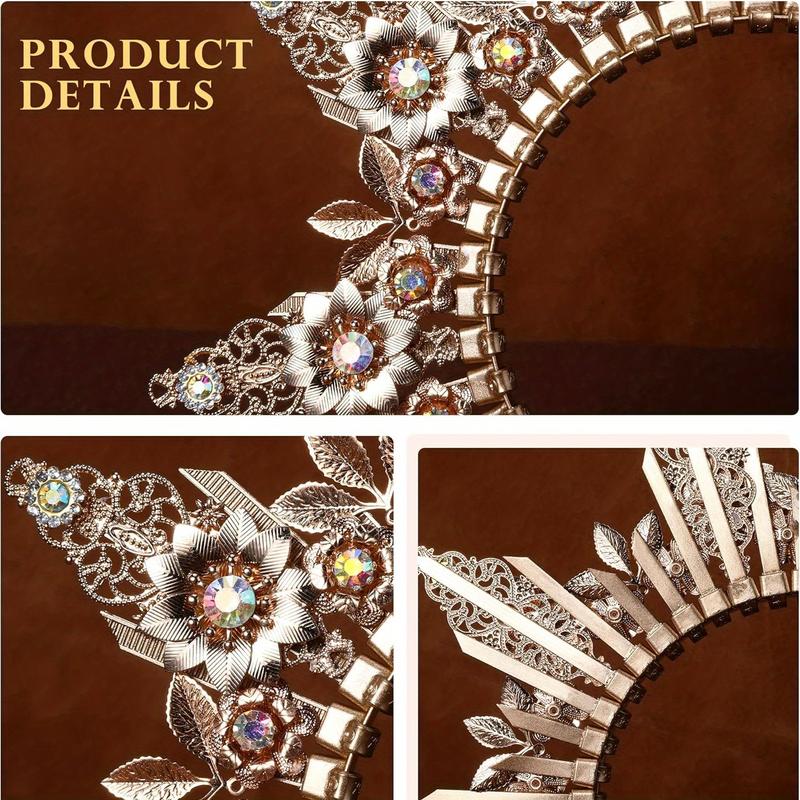Halo Crown Headpiece Goddes - Spiked Headband Queen Crowns Women Headdress Wedding Birthday Party Renaissance Costume