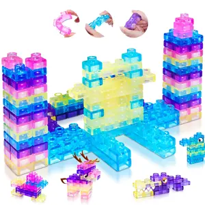 20PCS Sensory Soft Building Blocks for Toddlers, Kids Montessori Squishy Stacking Toy Set,Squeezable & Stretchable Early Learning Construction Playset,Puzzle gummy Blocks for Creative Play