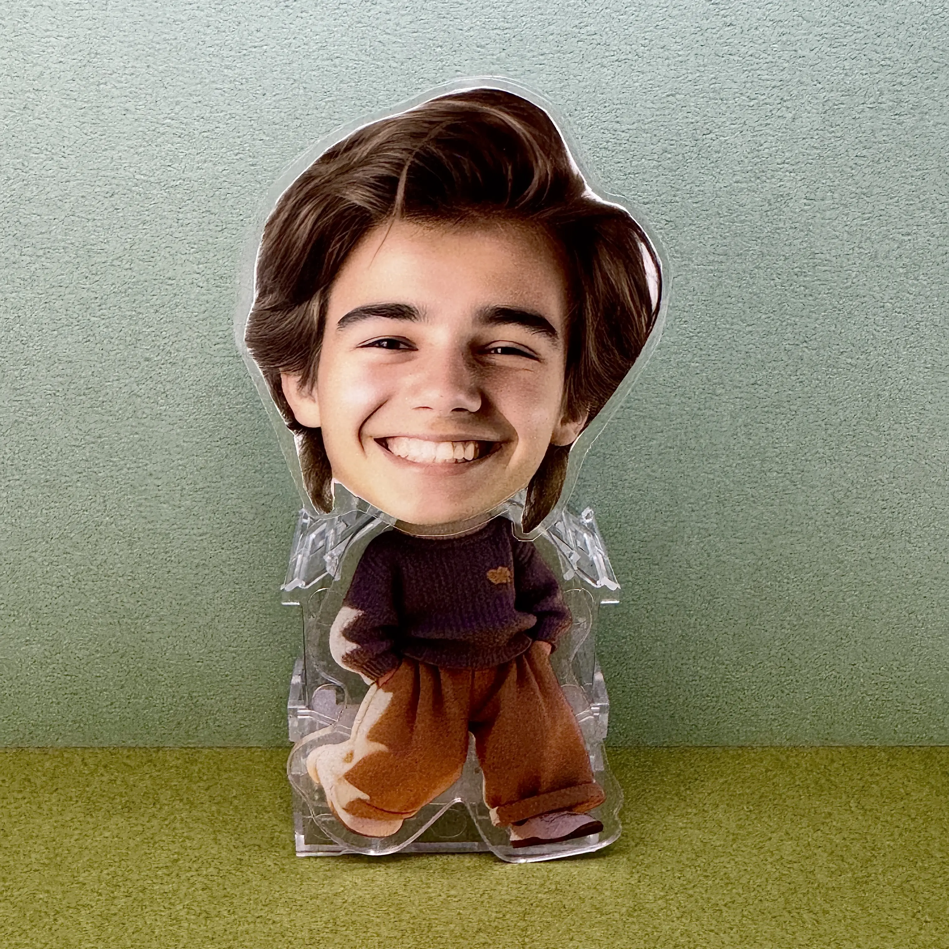 DIY Bobblehead Kit – Make Your Own Wobbly Mini Me with Battery Powered Base Fun Custom Gift for Personalized Photo Dolls