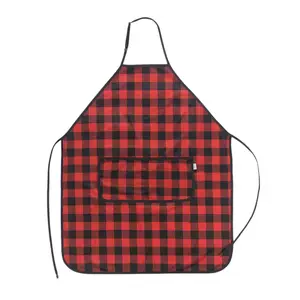 Red Buffalo Plaid Apron - fits sizes youth small through adult 2XL SALE