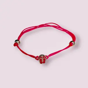 Charm Popz Poppin Pink Adjustable Flip Flop Cord Bracelet