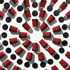 Daily Life 16oz Coffee Cups with Lids – 100 Pack Insulated Ripple Paper Cups,100 special straws included Disposable Cups for Coffee, Tea, Juice, Hot & Cold Drinks