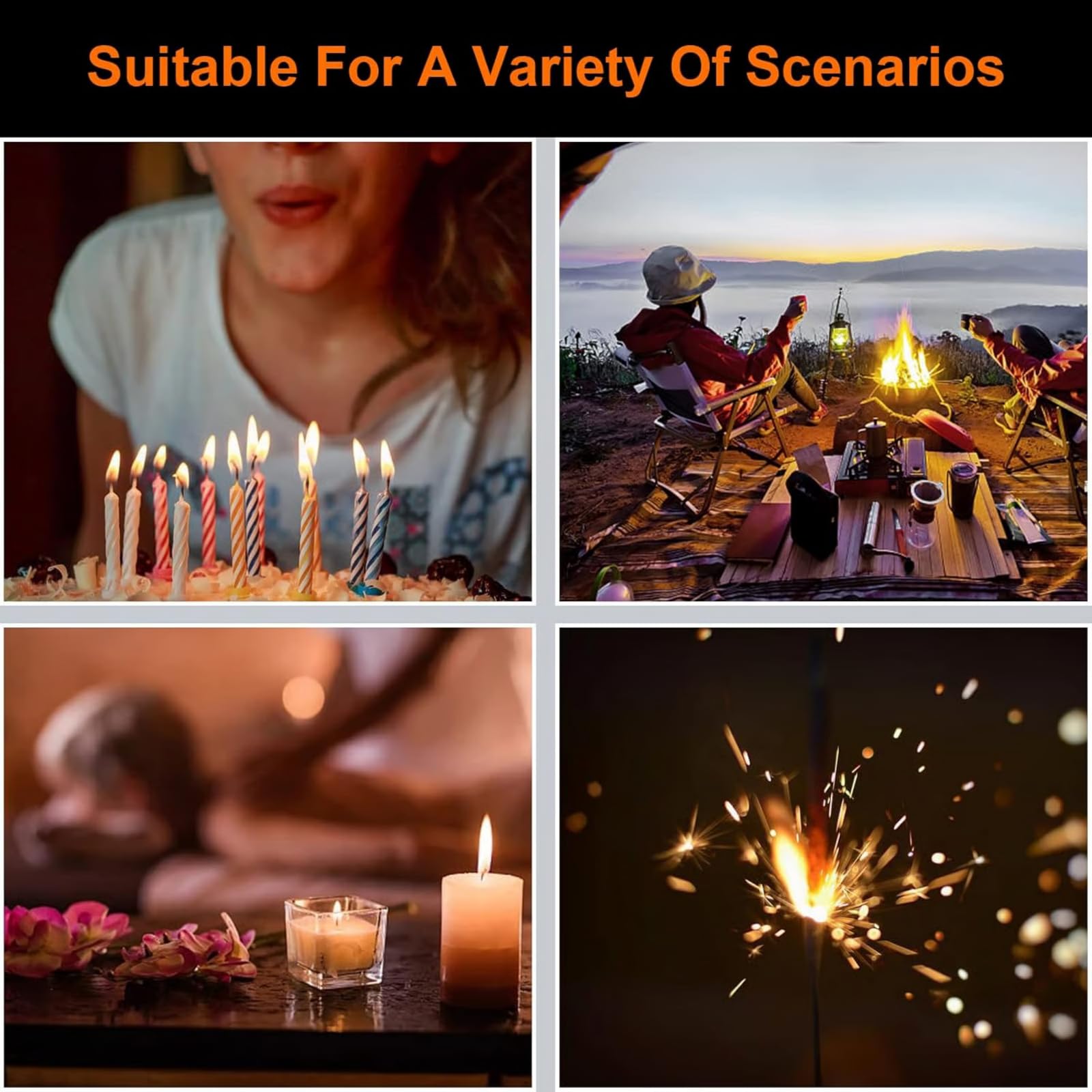 2 PCS Windproof Flameless Electric Lighter, Electric Arc Flameless USB Lighter, Rechargeable BBQ Candle Lighter with Safety Lock and USB Fast Charging Data Cable