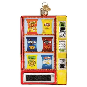 Frito Lay Vending Machine Ornament with Cheetos Lay's Doritos & Ruffles for Festive Holiday Decor Decoration