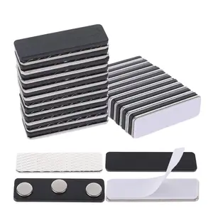 5 Piece Name Tag Magnets Set, Includes 3 Neodymium Magnets & 3m Backing Tape, Ideal for Uniform Jackets (), Durable Design
