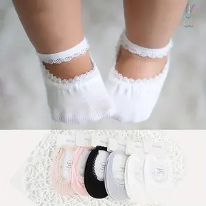ERT-6 Pairs Pack of Lace-up Socks for Baby Girls, Cute Lace Boat Socks for Baby Girls, Summer Soft Lace-up Boat Socks