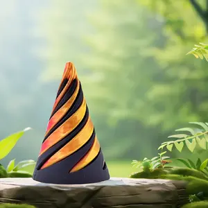 3D Printed Spiral Tree And Carrot Relaxation  Unique Fish Tank Decoration, Office And Home Decorations, Novelty Gifts for Teenager And Adults