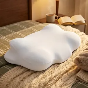 Adjustable Cloud Memory Foam Neck Pillow Ergonomic Cervical Support With Cooling Washable Cover