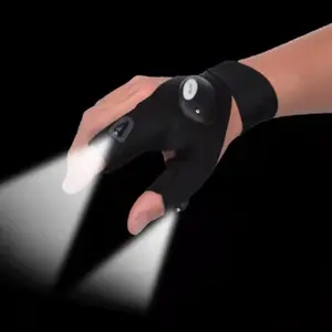 2pcs LED Flashlight Gloves, Gifts for Men Him Boyfriend Husband, Cool Gadget Finger Lights Waterproof for Camping Fishing Repairing, Fathers Day Christmas Birthday Gift
