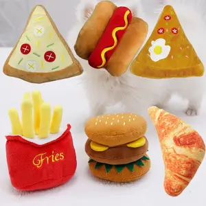 Pet Toys, Burgers & Fries Variety Pack Squeak Toys