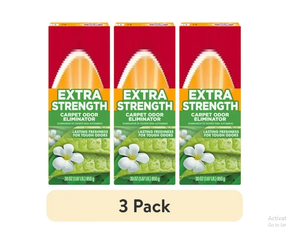 (3 pack)Strength Carpet Odor Eliminator Powder, Fresh Scent, 30 oz
