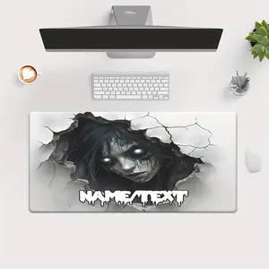 1pc Customizable Name/Text Pattern HD Printed XXL Gaming Mouse Pad & Desk Mat - Multi-Functional Non-Slip Rubber Base, Smooth Fabric Surface for PC, Office, Computer - 4 Size Options (600-900mm) - Unique Gift for Gamers, Family & Friends, Mouse Pads for D