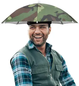 Folding Umbrella Hat - 21" Diameter  Umbrella - Adjustable For , Men, Women - Ideal For UV Shield, Rain , Baseball Fun, Gardening AdventuresHeadwear for Outdoor Party Beach Hiking