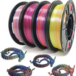 Rainbow Pla Filament Set, Multi-Color Gradient Printing Material, Supports Complex Models & Artistic Creations, 1kg Total Weight