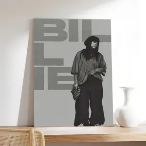 Billie Minimalist Black And White Canvas Poster for Living Room Bedroom Room Aesthetic Decoration canvas wall art Kitchen Print