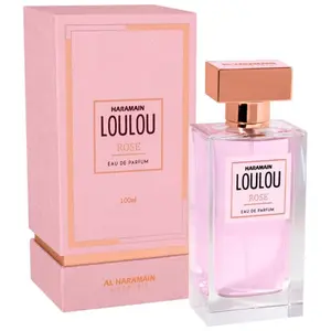 Al-Haramain Loulou Rose Women's EDP Perfume - 3.4 fl oz, Floral Fruity Vanilla Scent, Litchi Top Notes, Vanilla Base, Boxed Perfumed Fragrance, New in Box, Boxed Women's Fragrance