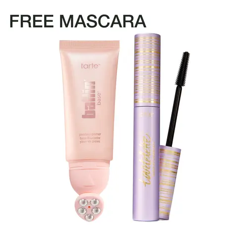 tarte tubing mascara & ballin’ base poreless primer duo - 24hr hydrating radiant glow primer + FREE tubing mascara