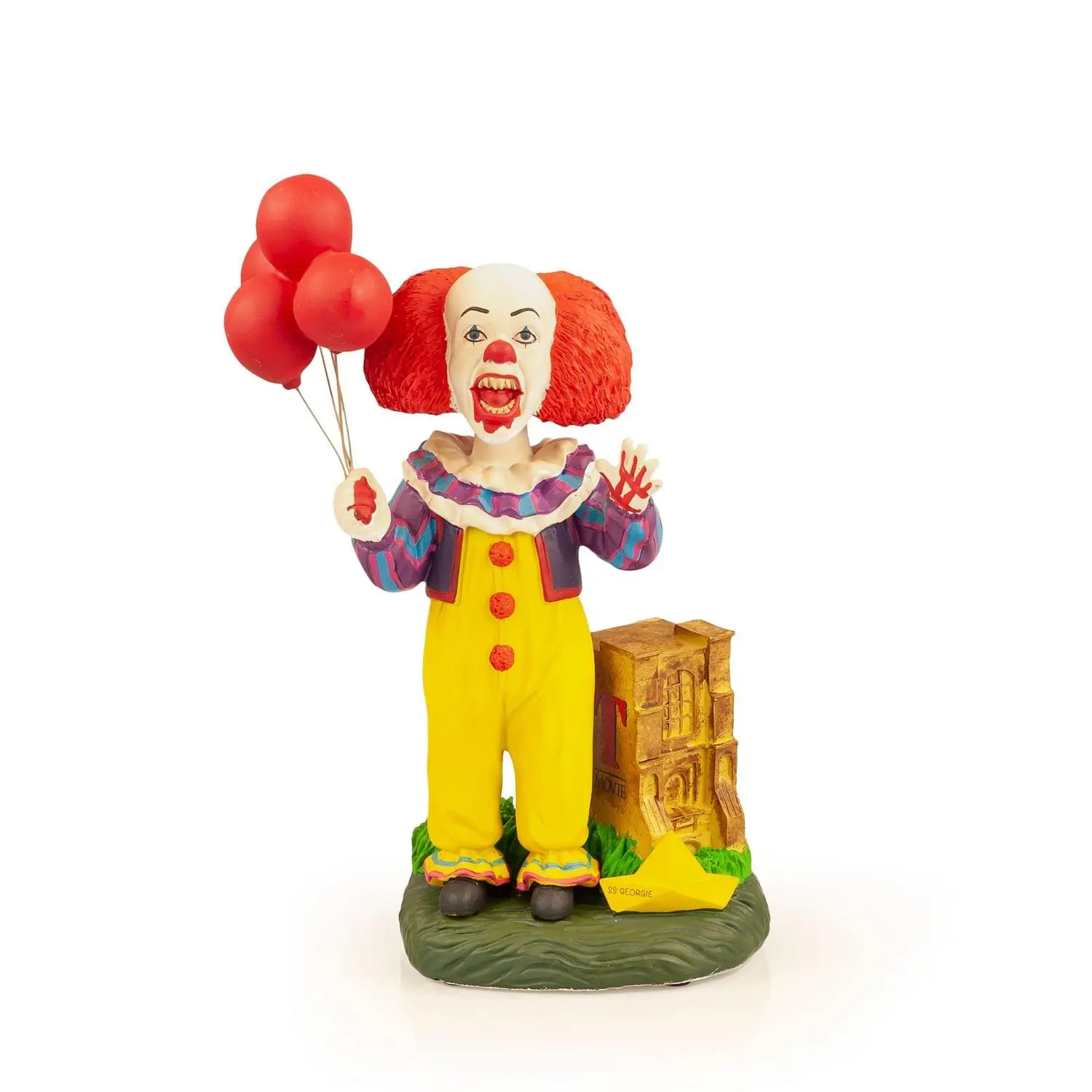 Official Pennywise Bobble Head Figure - Exclusive IT Collectible, 8" Resin Figurine, Figures