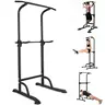 FIZCKEOM Power Tower Pull-Up Bar & Dip Station, Adjustable Height Heavy-Duty Sturdy Steel Strength Training Equipment, Space-Saving for Home Gym & Garage Workouts