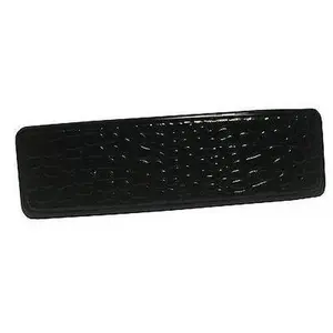 Parcelona French Croco Black Tortoise Shell Wide Strong Grip Clip Hair Barrette