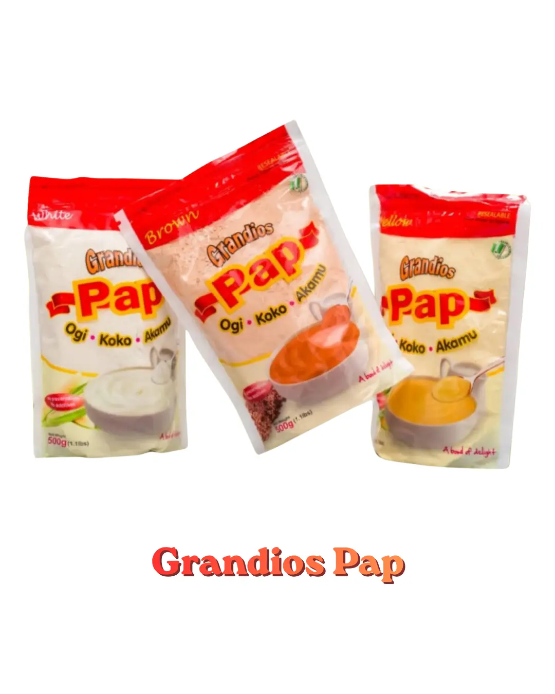 500 g Natural Fermented Corn Porridge (Ogi, Brown Pap) - Grandios Pantry Food, Easy Digestion Breakfast Cereal, Digestive Support Corn Cereals, Versatile All-Ages Item