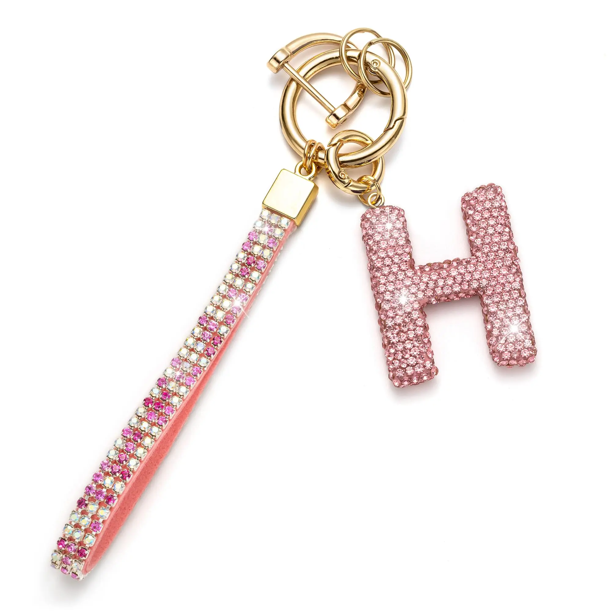 Letter Key Chains Crystal Key Lanyard Car Keychain for Women Initial Keychains Wristlet Letter Key Chains Crystal Key Lanyard Car Keychain for Women Initial Keychains Wristlet