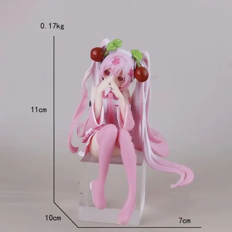 Miku Cherry Blossom Pink Dress PVC Action Figure, Anime Collectible ...