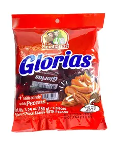 Las Sevillanas Glorias - 5 Pieces - Goat's Milk Candy with Pecans - 115 grams - 5.29 oz - Product of Mexico