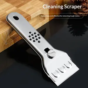 Cooktop Scraper,Multi-Purpose Scraper Cleaning Tool,Razor Holder for Cleaning Glass Cooktop, Window, Decals, Stickers, Label, Caulk, Adhesive, Paint Glue Removal