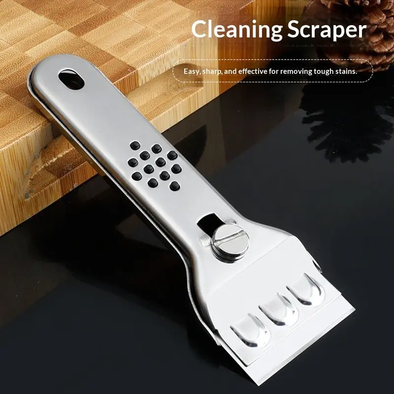 Cooktop Scraper,Multi-Purpose Scraper Cleaning Tool,Razor Holder for Cleaning Glass Cooktop, Window, Decals, Stickers, Label, Caulk, Adhesive, Paint Glue Removal