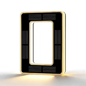 Isunmea 6.7 Inch Solar Powered Lighted House Numbers Waterproof LED Backlit Address Signs, Illuminated Light Up House Address Numbers for Outdoor Exterior Wall Door, Modern Farmhouse Home Decor Number Plaque