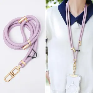 UGIFT New two-in-one mobile phone lanyard, diagonal, adjustable and removable, high-end braided wrist rope, mountaineering mobile phone rope Neck Strap Smartphone