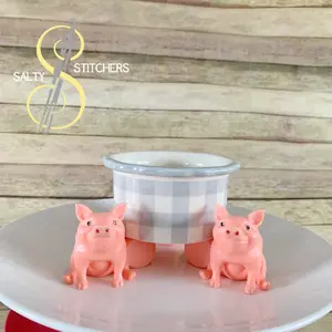 3D Printed Pig Indoor Planter Feet Stand