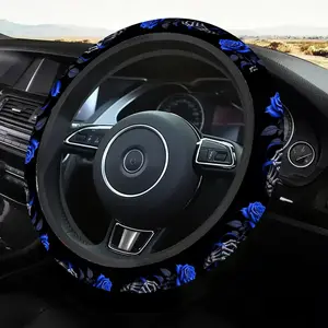 1pc 1.6 x 15 inch Rose skeleton hand Pattern car steering wheel cover, non-slip and comfortable, car interior accessory, Car Accessories, no inner ring, easy to install and remove, suitable for all car models, a gift for car enthusiasts, 1223CYJ