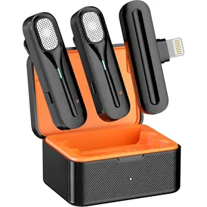 Lavalier Microhone for ihone iad, 2 cs rofessional Mics with  Case for Record Interview, Vlogs, odcast, Live Streaming