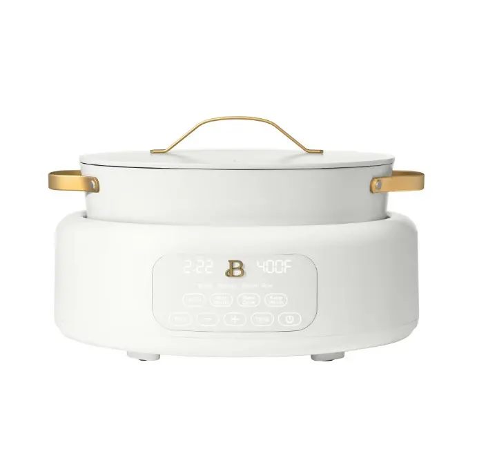 Beautiful 10 in 1, 6 Qt Electric Multi-Cooker, White Icing by Drew Barrymore