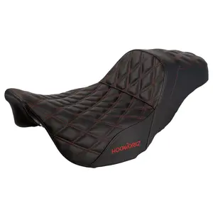 Rise Up Seat for Harley® Touring '08-'25 (Diamond / Red Stitch)