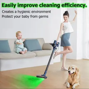 Vacuum Cleaner Dust Display LED,Compatible with Dyson & All Vacuum Cleaners,Reveal Microscopic Dust & Illuminate Invisible Pet,Cat,Dog Fur,Vacuum Accessories Upgrade Vacuum Attachments (Black)