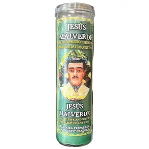 Candle Perfume - Veladora Preprada - Jesus Malverde  Decor Ornaments