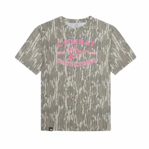 Mossy Oak Camo Pink Combat Logo SS 3D Shirt, Hunting 3D Tee, T shirt 3D Camo, Style T Shirt 3D Camo, Gift For Him For Her