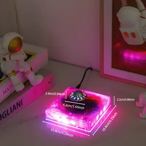 Levitating UFO Lamp with RGB Color Base, Starlight Effect, Colorful LED Light, Multi-Functional Office & Home Decor Night Light, Unique Toy Gift