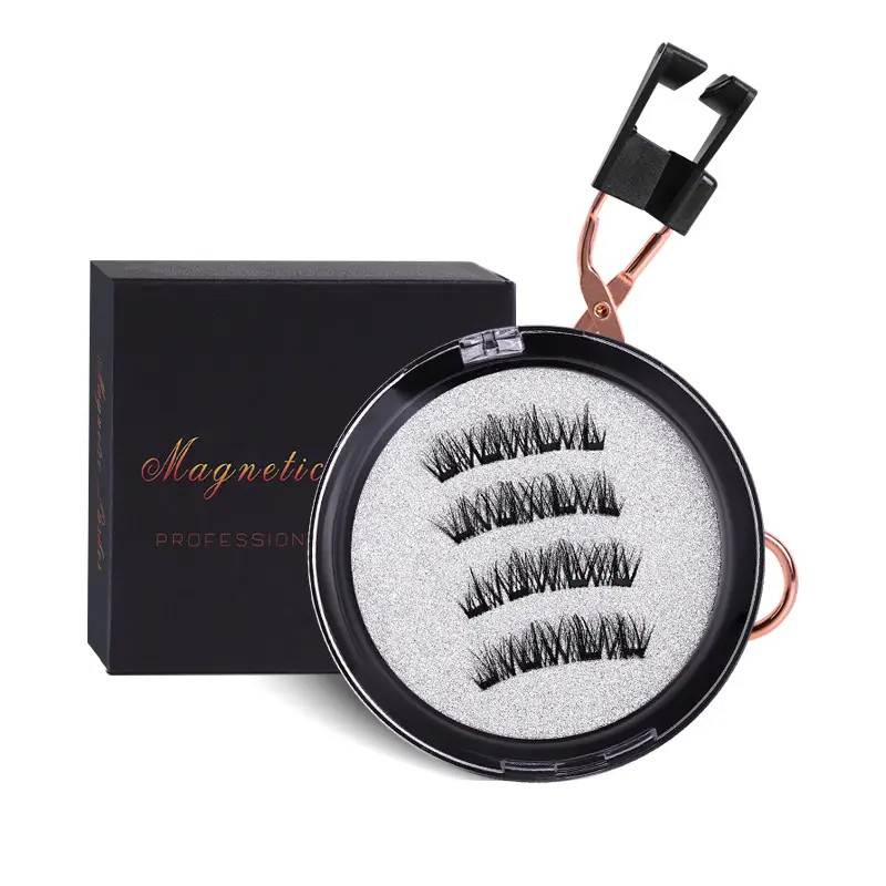 Magnetic False Eyelash Quantum Magnets 3d Thick Glue Free Magnetic Eyelash