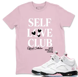 5 35th Anniversary Shirt, 5 Pink White Black Medium Soft T Shirt Match Self Love Club, Sneakerhead Outfit Shirt, 100% Cotton, Casual Everyday Wear