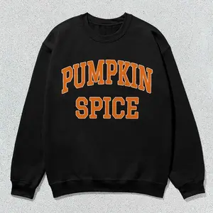 Pumpkin Spice Sweatshirt Collegiate Crewneck Sweater Unisex Orange