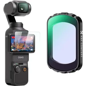 K&F CONCEPT Magnetic Clear-Natural Night Camera Filter for DJI Osmo Pocket 3, Optical Glass HD Multi-Coated Accessory for Light Pollution Reduction in Night City Sky, Star Shots, Accessories