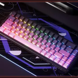 AJAZZ AK680 MAX Wired Magnetic Axis Mechanical Keyboard, HiFi Version Aluminum Fixed Version Keyboard, RGB Lighting Side Engraving Gradient Keyboard