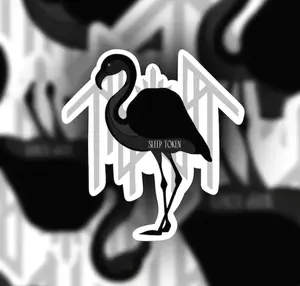 Flamingo Sleep Token Fan Art Sticker, Music Bumper Vessel Fan, Laptop Water Bottle Decal Sticker